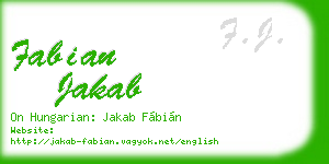 fabian jakab business card