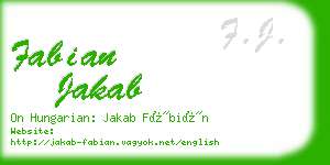 fabian jakab business card